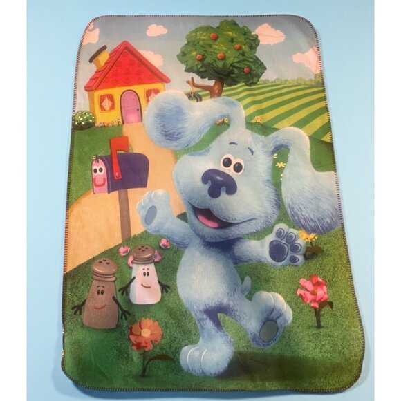 Blue's Clues My Home Fleece Blanket HTF Nickelodeon Mr. Salt & Mrs. Pepper - Picture 2 of 7